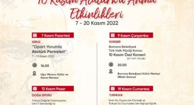 Bornova'da 10 Kasım etkinliklerle anılacak