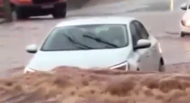 Kaş'ta sel meydana geldi