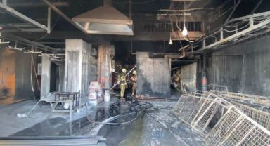 Torbalı'da boya atölyesindeki yangın korkuttu