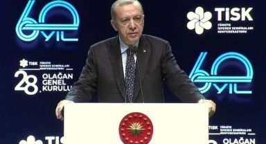 Cumhurbaşkanı Erdoğan TİSK Genel Kurulu'nda konuşuyor