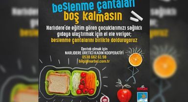 Narlıdere'de beslenme çantaları boş kalmayacak