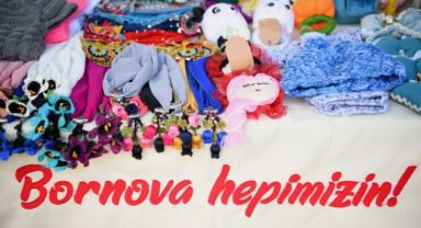 Yılbaşı hediyeleri Bornovalı kadınlardan