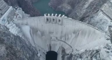 Yusufeli Barajı'nda depolanan su miktarı 32,5 milyon metreküpe ulaştı