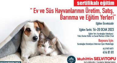 Evcil hayvan satıcılarına ücretsiz eğitim verilecek