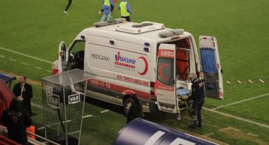 Göztepe-Bandırmaspor maçında oyuncu hastanelik oldu