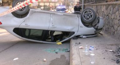 Pendik'te otomobil takla attı: 4 yaralı