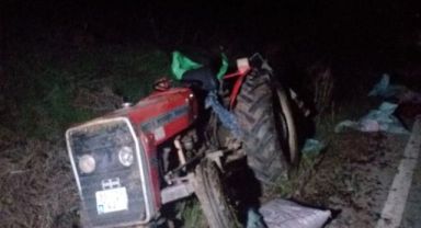 Yoldan çıkan traktör devrildi: 1 kişi hayatını kaybetti