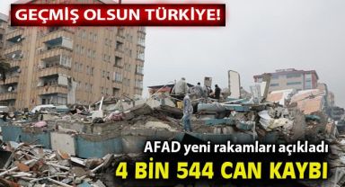 AFAD yeni rakamları açıkladı: Can kaybı 4 bin 544 oldu
