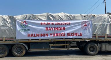Bayındır’dan deprem bölgesine yakacak malzeme gönderildi