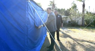 Bornova'nın çadırları deprem bölgesinde