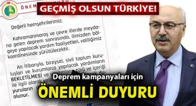 İzmir Valiliğinden deprem yardımları için önemli duyuru