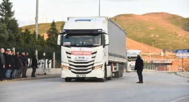 Menemen'den afet bölgesine 20 tır yardım