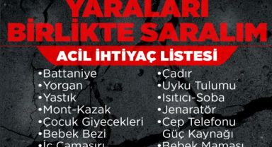 Narlıdere'den deprem bölgesi için yardım kampanyası