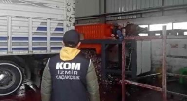 İzmir'de gümrük kaçağı 27 ton ürün ele geçirildi