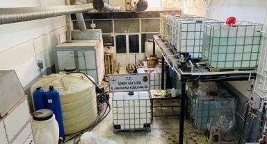 Jandarmadan kimya fabrikasına sahte/kaçak içki operasyonu