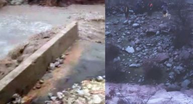 Tunceli'de yol ve menfez çöktü, mahsur kalan 13 kişi kurtarıldı