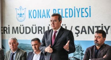 Başkan Batur şantiyelerde işçiyle bayramlaştı