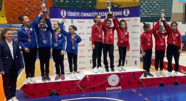 Bornovalı cimnastikçiler Türkiye Şampiyonu