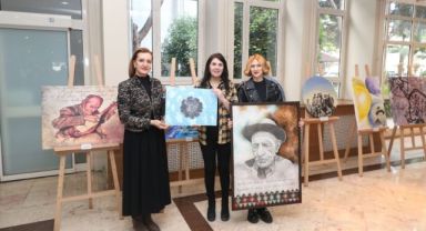 DEÜ’de Aşık Veysel, resim sergisi ile anıldı