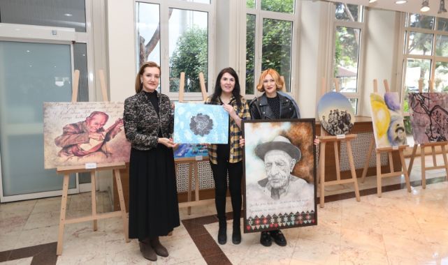 DEÜ’de Aşık Veysel, resim sergisi ile anıldı