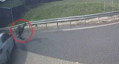 'Dur' ihtarına uymayan şüpheli aracıyla polise böyle çarptı