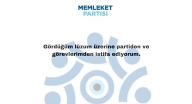 MP Genel Başkan Yardımcısından istifa!