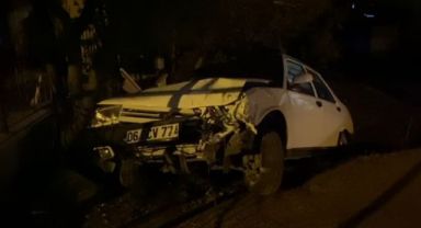 Otomobil boş araziye uçtu: 1 yaralı