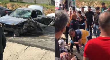 Otomobillerin çarpıştığı kazada 10 yaralı!