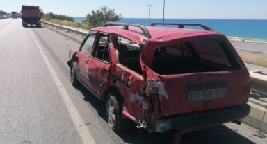 Park halindeki otomobilin sürücüsü dehşeti yaşadı