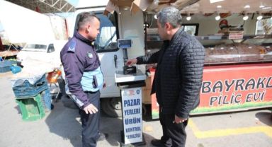Pazar yerlerinde tartı denetimi yapıldı