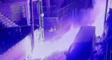 Alacağını alamadı, evin önüne el yapımı bomba attı!