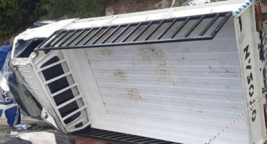 Araç takla attı: 1 ölü, 1 yaralı