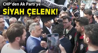 CHP İzmir’den AK Parti İzmir’e siyah çelenkli protesto!