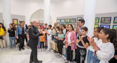 Çocuklar hayallerindeki mahalleyi resmetti