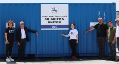 DEÜ, deprem bölgesindeki yedinci su arıtma ünitesini açtı