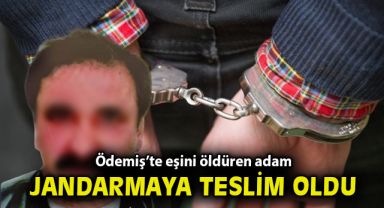 Eşini öldüren adam jandarmaya teslim oldu