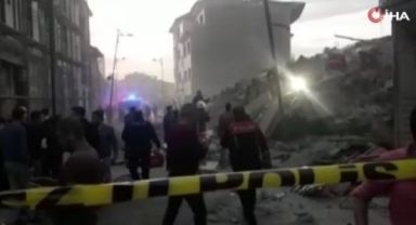 Malatya'da hasarlı bina çöktü: 1 kişi enkaz altında