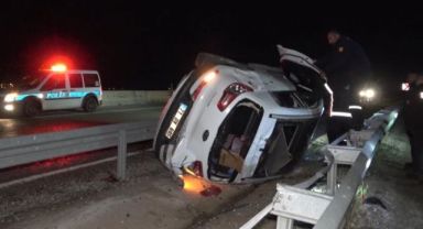 Metrelerce sürüklenen otomobil hurdaya döndü: 1 ağır yaralı