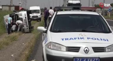 Minibüs şarampole yuvarlandı: 7 yaralı