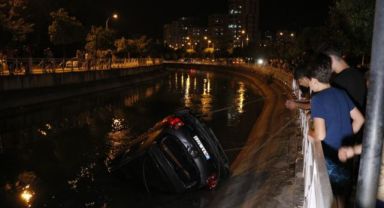 Otomobil sulama kanalına düştü: 1 ölü, 1 yaralı