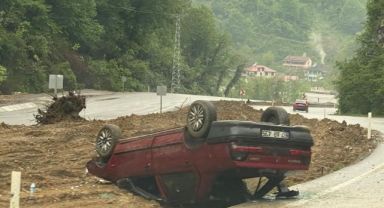 Otomobil takla atarak durabildi: 1 yaralı