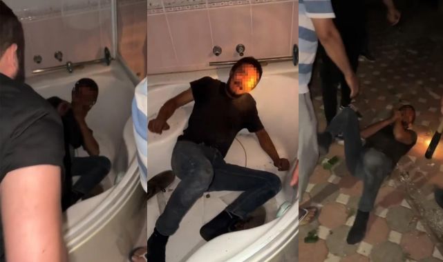 Hasarlı binadan hırsızlık yapan zanlı jakuzide yakalanıp darp edildi