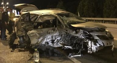 TEM'de kaza: Aynı otomobilden 8 yaralı çıktı