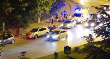 Bisikletli kuryeye otomobil çarptı: 1 yaralı