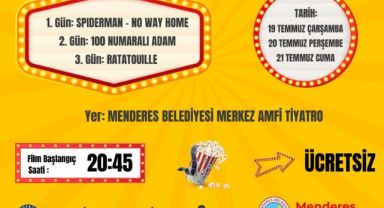 Menderes’te yazlık sinema günleri başlıyor