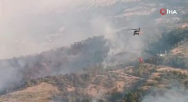 MSB, Kahramanmaraş’taki yangın söndürme çalışmalarına 2 adet S-70 helikopterle destek verdi