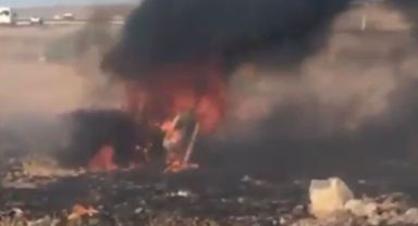 Şarampole devrilen otomobil alev topuna döndü: 4 yaralı