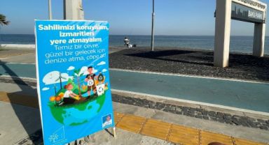 Temiz bir çevre için yere atma çöpe at