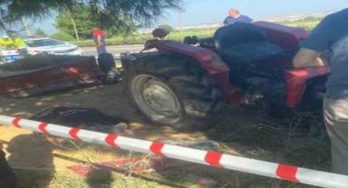 Tırla çarpışan tahıl yüklü traktör sürüklendi: 1 ölü