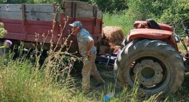 Traktör şoförü direksiyon hakimiyetini kaybetti: 1 ölü, 1 yaralı